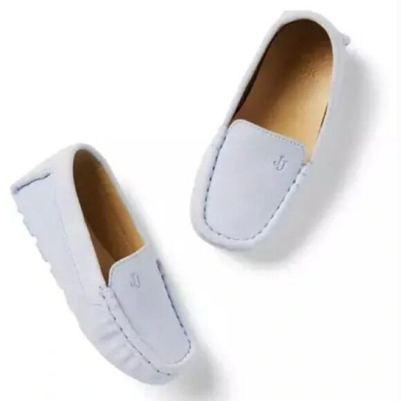 Janie and Jack 1000890001 Light Blue Suede driving loafers NWT size 8 - Picture 1 of 7